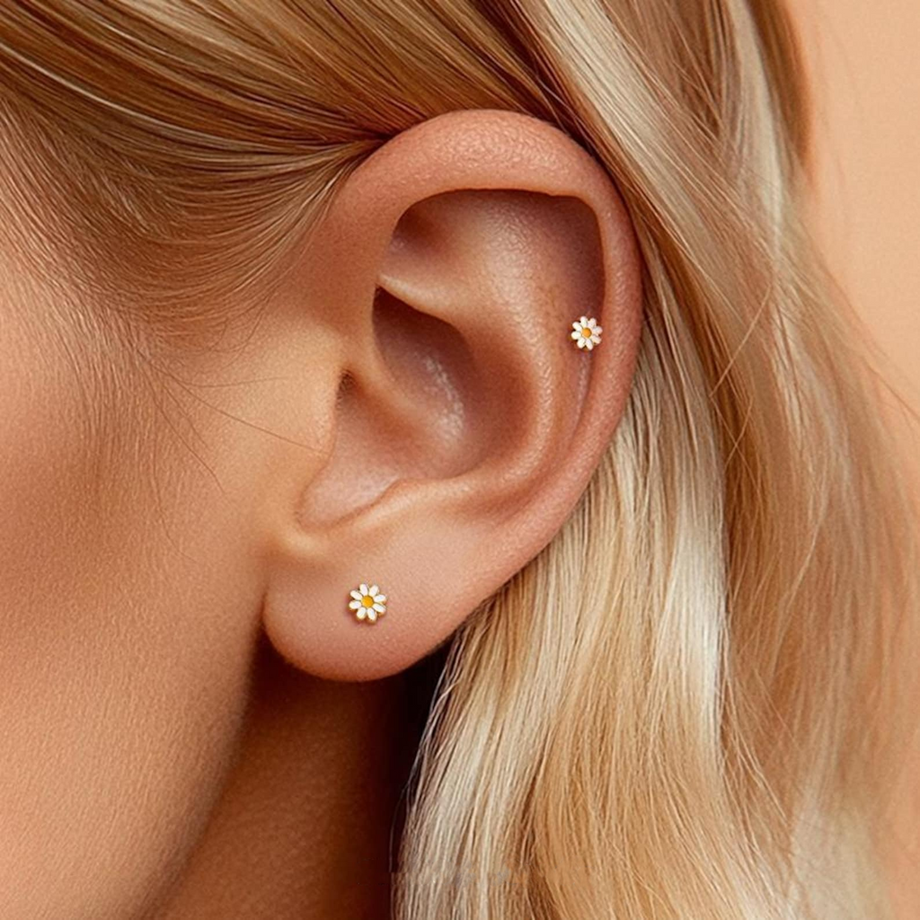 Daisy Flower Stud Earring